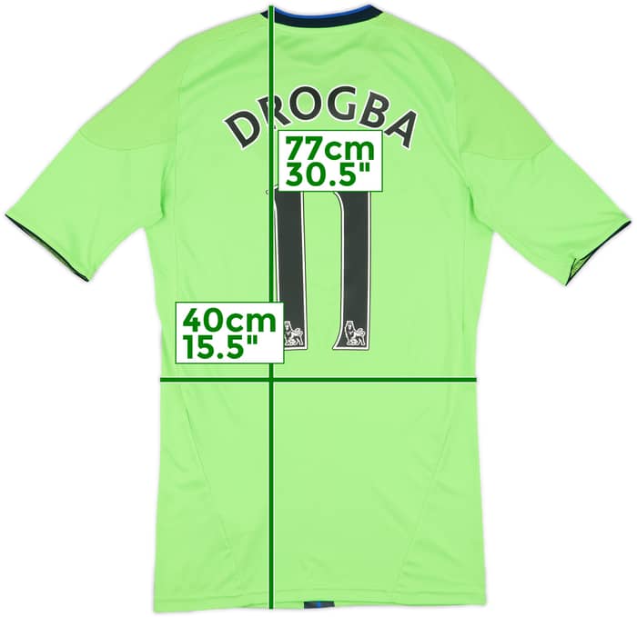 2010-11 Chelsea Player Issue TechFit Third Shirt Drogba #11 - 8/10 - (M)