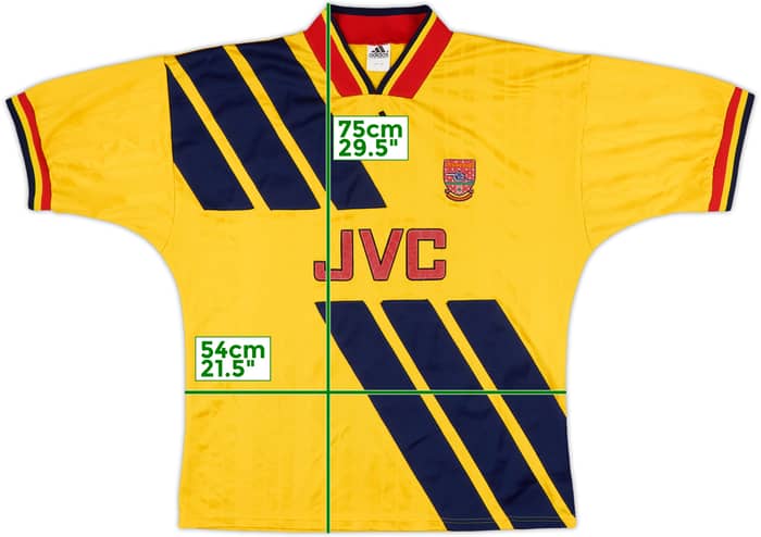 1993-94 Arsenal Away Shirt Wright #8 - 8/10 - (L/XL)