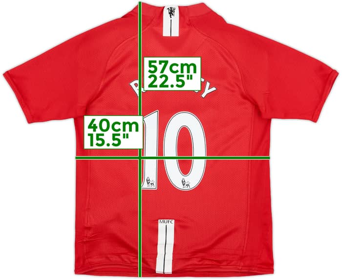2008-09 Manchester United Home Shirt Rooney #10 - 7/10 - (M.Boys)