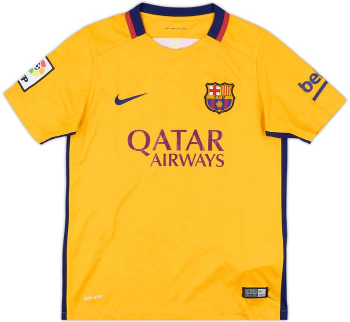 2015-16 Barcelona Away Shirt - 4/10 - (M.Boys)
