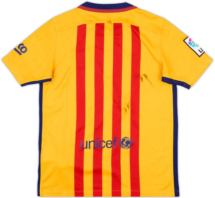 2015-16 Barcelona Away Shirt - 4/10 - (M.Boys)