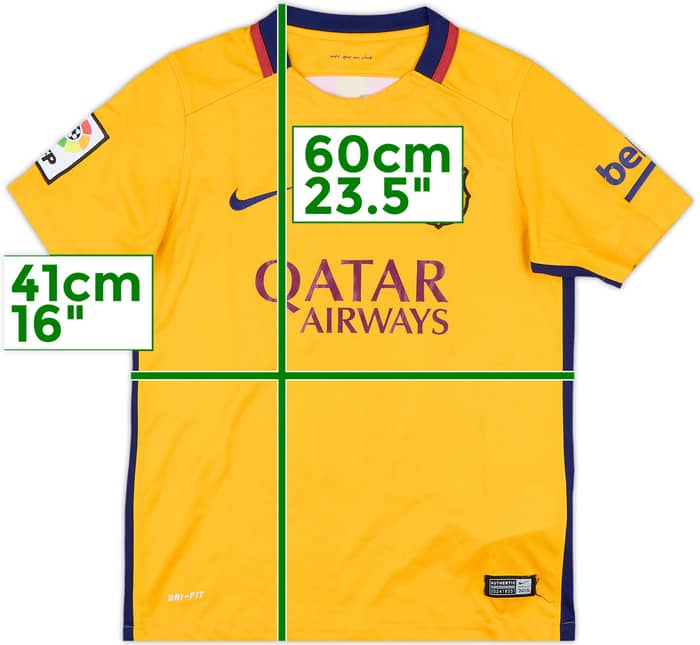 2015-16 Barcelona Away Shirt - 4/10 - (M.Boys)