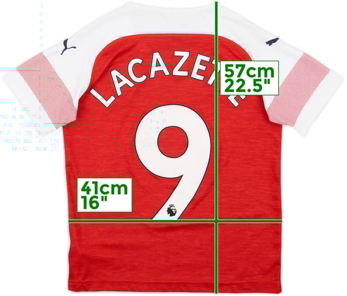 2018-19 Arsenal Home Shirt Lacazette #9 - 8/10 - (M.Boys)