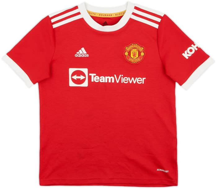 2021-22 Manchester United Home Shirt B.Fernandes #18 - 8/10 - (M.Boys)
