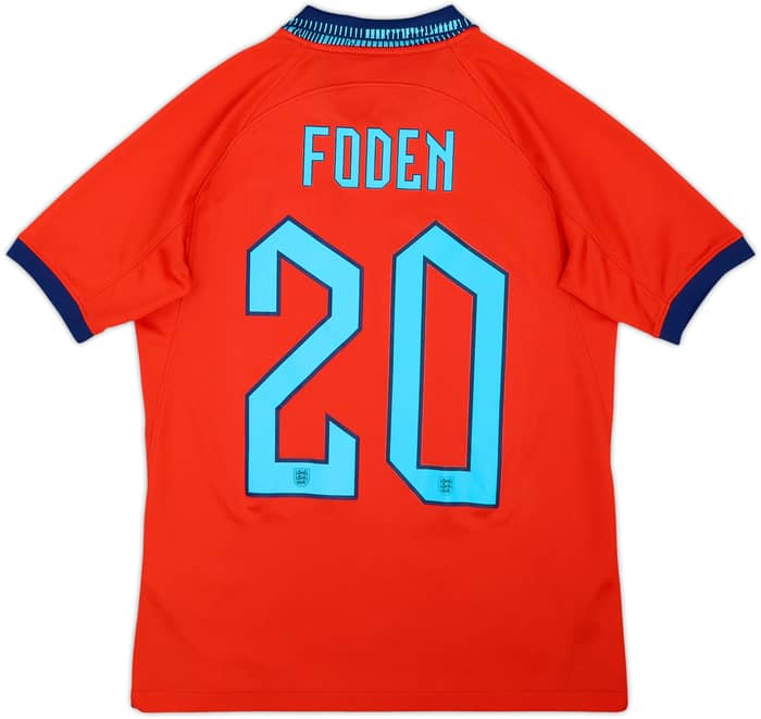 2022-23 England Away Shirt Foden #20 - 9/10 - (L.Boys)