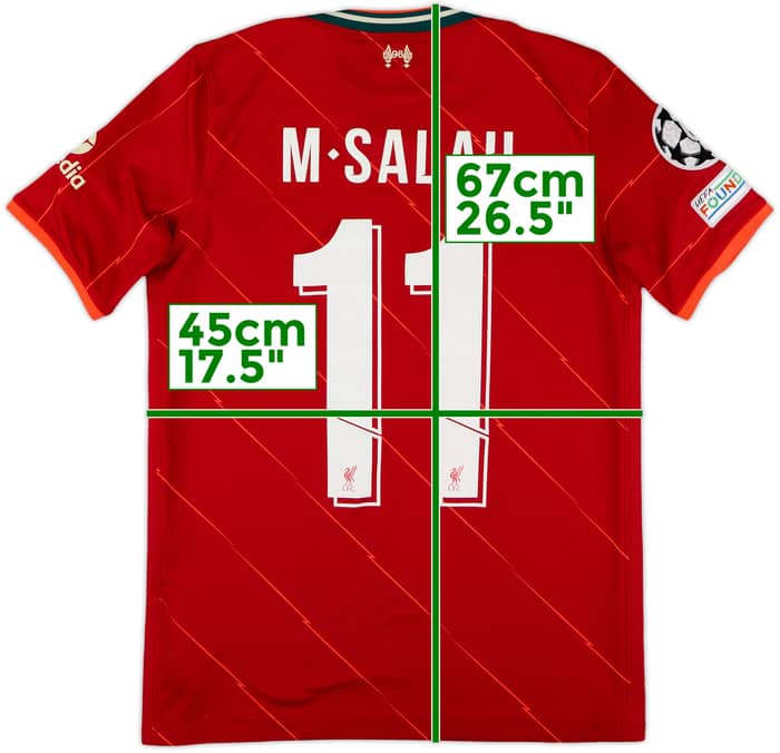 2021-22 Liverpool Home Shirt M.Salah #11 - 7/10 - (XL.Boys)