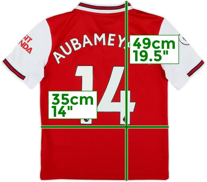 2019-29 Arsenal Home Shirt Aubameyang #14 - 8/10 - (7-8 Years)
