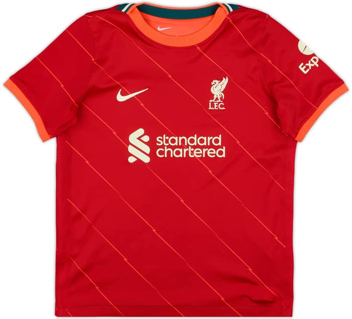 2021-22 Liverpool Home Shirt M.Salah #11 - 8/10 - (7-8 Years)