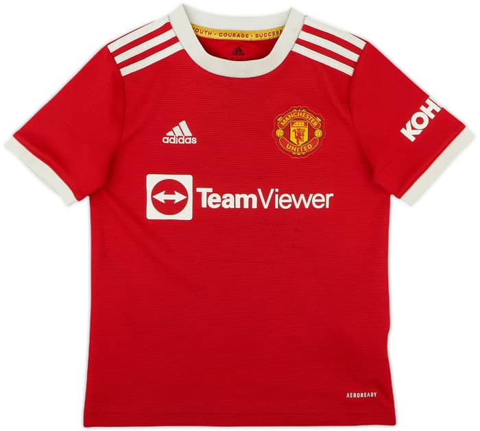 2021-22 Manchester United Home Shirt - 7/10 - (S.Boys)