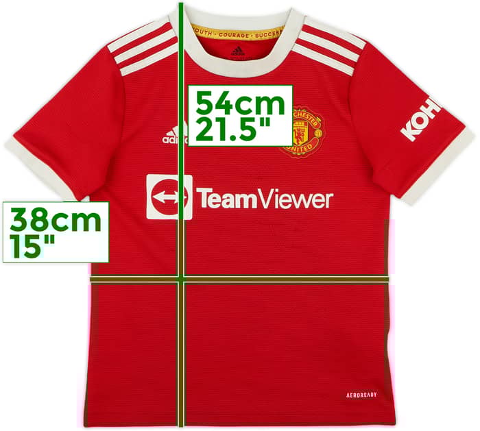 2021-22 Manchester United Home Shirt - 7/10 - (S.Boys)