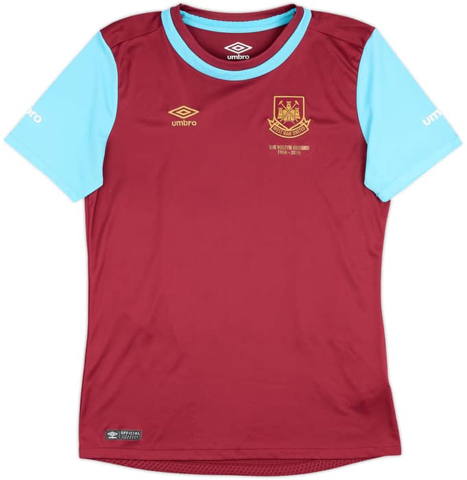 2015-16 West Ham 'Boleyn' Home Shirt Noble #16 - 8/10 - (15-16 Years)