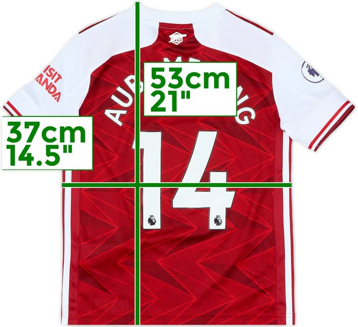 2020-21 Arsenal Home Shirt Aubameyang #14 - 9/10 - (S.Boys)
