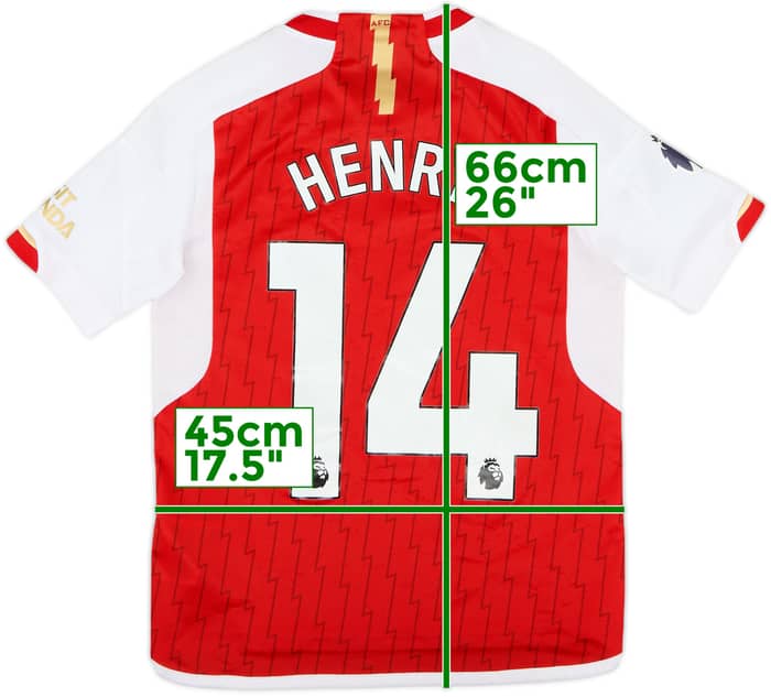 2023-24 Arsenal Home Shirt Henry #14 - 8/10 - (L.Boys)