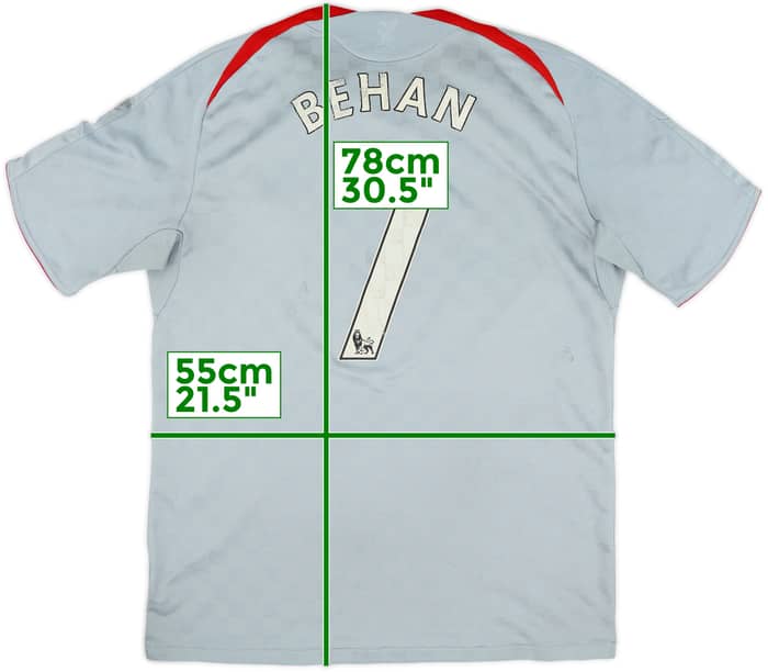 2008-09 Liverpool Away Shirt Behan #7 - 4/10 - (L)