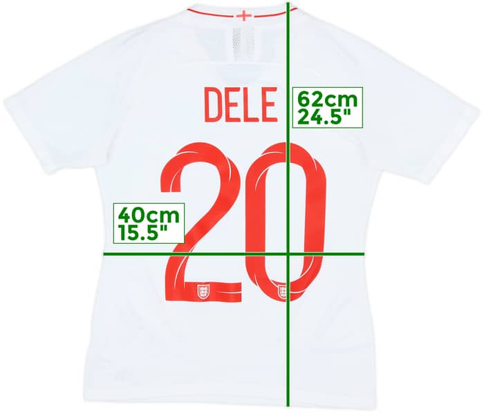 2018-19 England Player Issue Home Shirt Dele #20 - 8/10 - (Women's S)