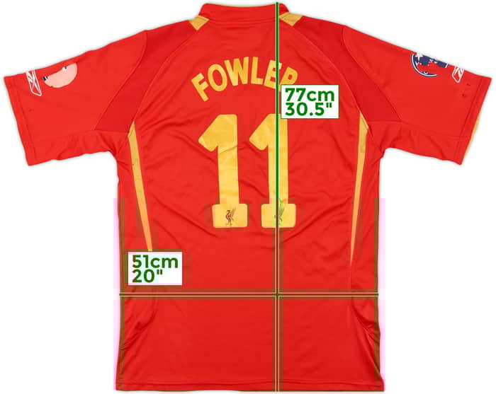 2005-06 Liverpool CL Home Shirt Fowler #11 - 4/10 - (XL)