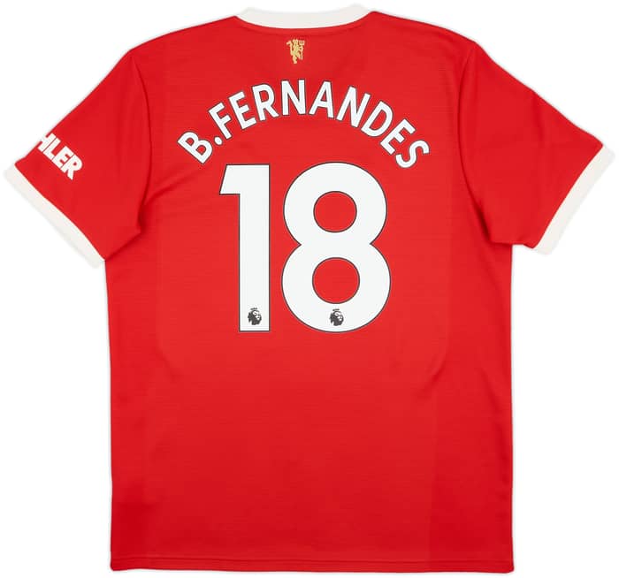 2021-22 Manchester United Home Shirt B.Fernandes #18 - 9/10 - (L)