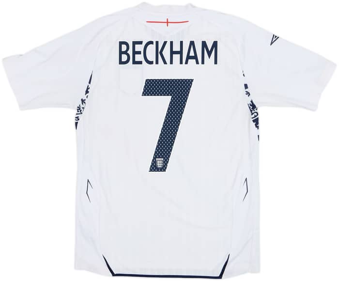 2007-09 England Home Shirt Beckham #7 - 5/10 - (M)