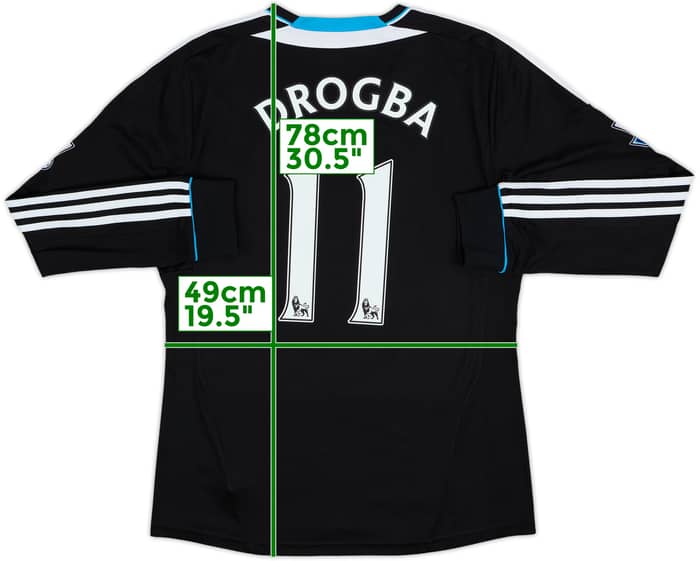 2011-12 Chelsea Away L/S Shirt Drogba #11 - 5/10 - (M)