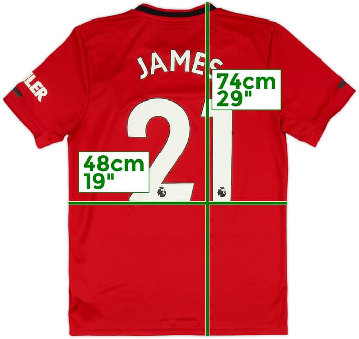 2019-20 Manchester United Home Shirt James #21 - 6/10 - (M)