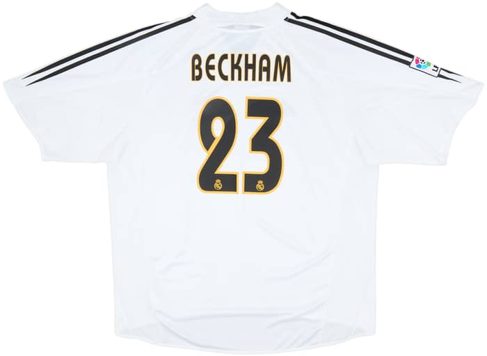 2004-05 Real Madrid Home Shirt Beckham #23 - 9/10 - (XXL)