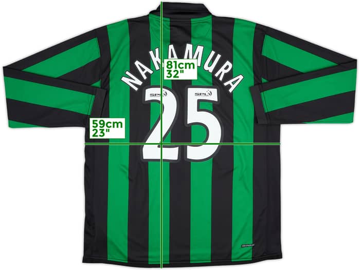 2006-08 Celtic Away L/S Shirt Nakamura #25 - 8/10 - (XL)