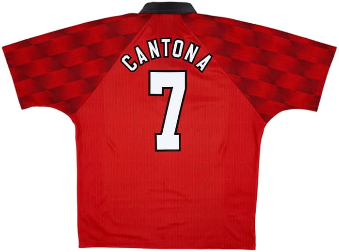 1996-98 Manchester United Home Shirt Cantona #7 - 8/10 - (XL)