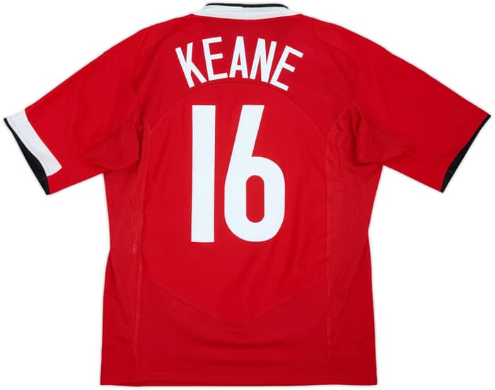 2004-06 Manchester United Home Shirt Keane #16 - 9/10 - (M)