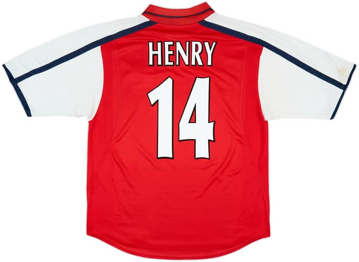 2000-02 Arsenal Home Shirt Henry #14 - 7/10 - (L)