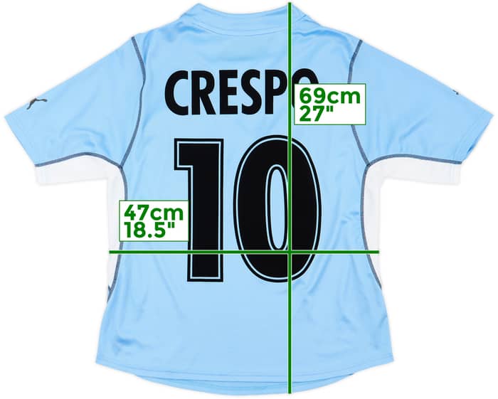 2001-02 Lazio Home Shirt Crespo #10 - 7/10 - (S)