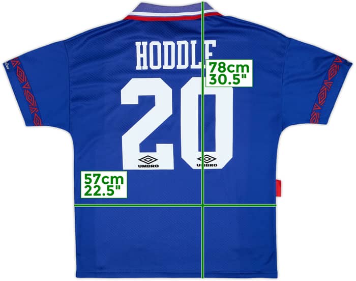 1993-94 Chelsea Home Shirt Hoddle #20 - 8/10 - (L)