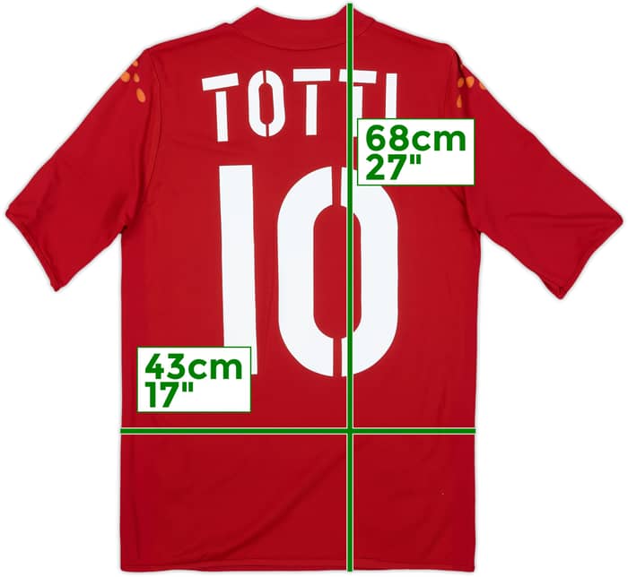 2003-04 Roma Home Shirt Totti #10 - 6/10 - (M)