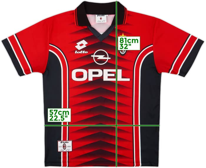 1996-97 AC Milan Lotto Training Shirt - 8/10 - (XL)