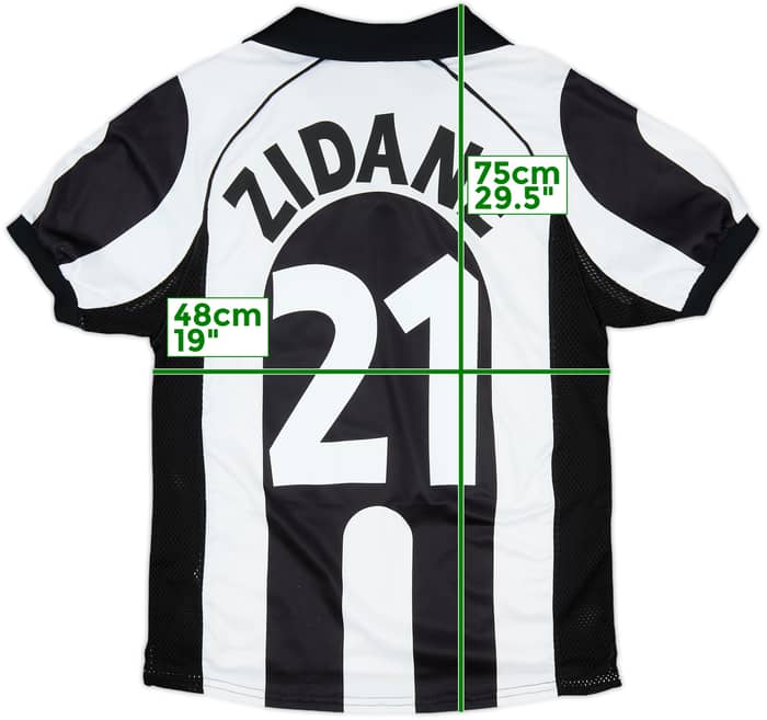 1997-98 Juventus Centenary Home Shirt Zidane #21 - 8/10 - (S)