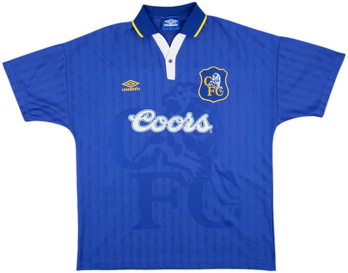 1995-97 Chelsea Home Shirt Gullit #4 - 6/10 - (XL)