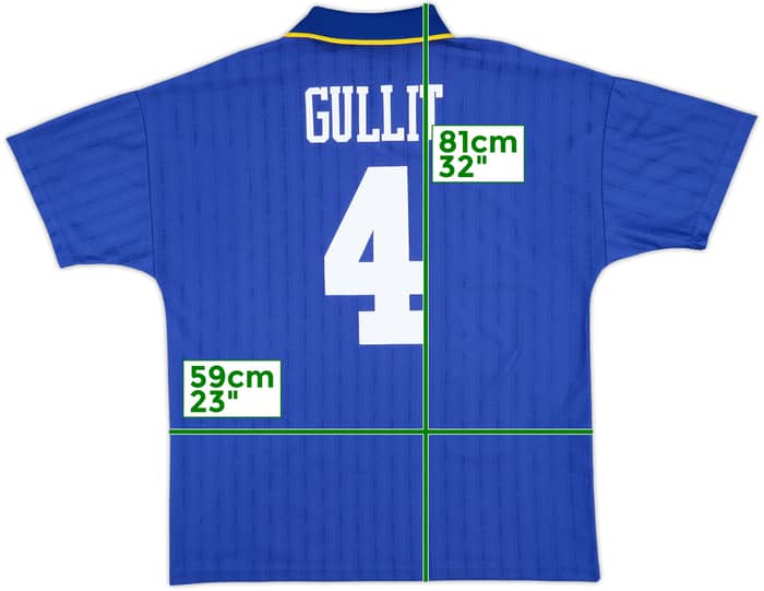 1995-97 Chelsea Home Shirt Gullit #4 - 6/10 - (XL)