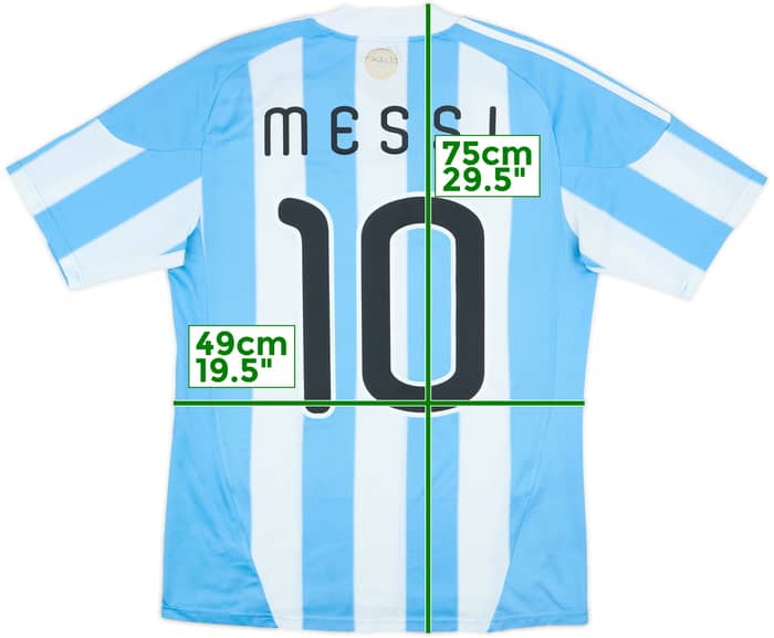 2010-11 Argentina Home Shirt Messi #10 - 6/10 - (L)