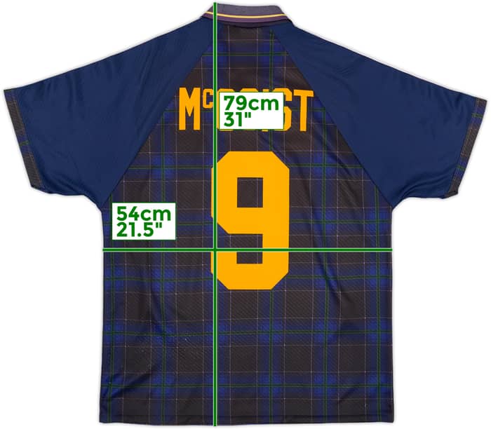 1994-96 Scotland Home Shirt McCoist #9 - 8/10 - (L)
