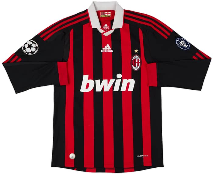 2009-10 AC Milan Home L/S Shirt #7 - 7/10 - (S)