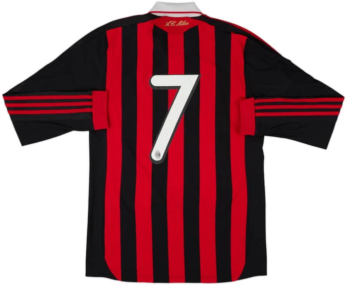 2009-10 AC Milan Home L/S Shirt #7 - 7/10 - (S)