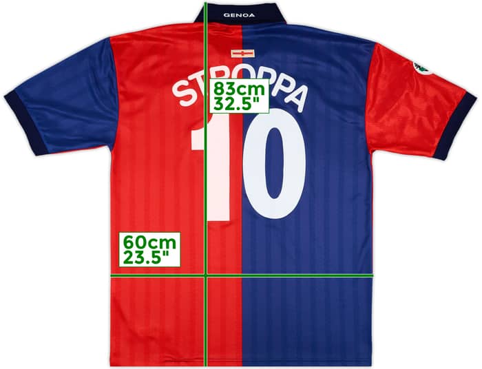 2001-02 Genoa Home Shirt Stroppa #10 - 8/10 - (XXL)