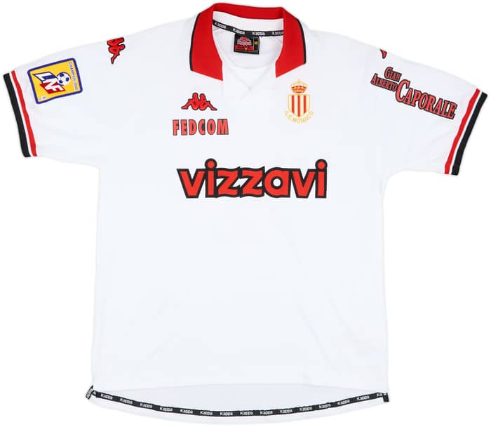 2000-01 Monaco Match Issue Signed Third Shirt Simone #11