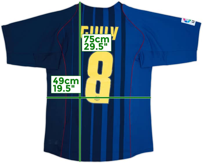 2004-05 Barcelona Away Shirt Giuly #8 - 8/10 - (S)