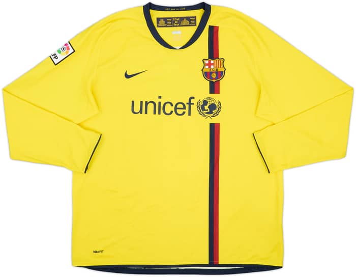2008-10 Barcelona Away L/S Shirt Marquez #4 - 7/10 - (XL)