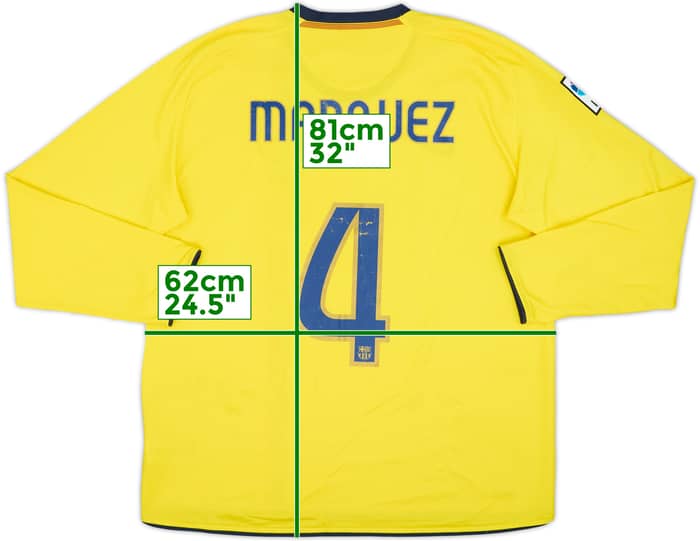 2008-10 Barcelona Away L/S Shirt Marquez #4 - 7/10 - (XL)