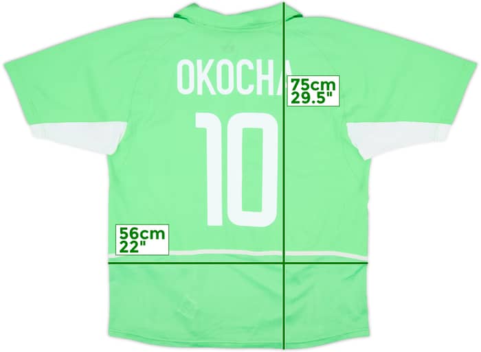 2002-04 Nigeria Home Shirt Okocha #10 - 9/10 - (L)
