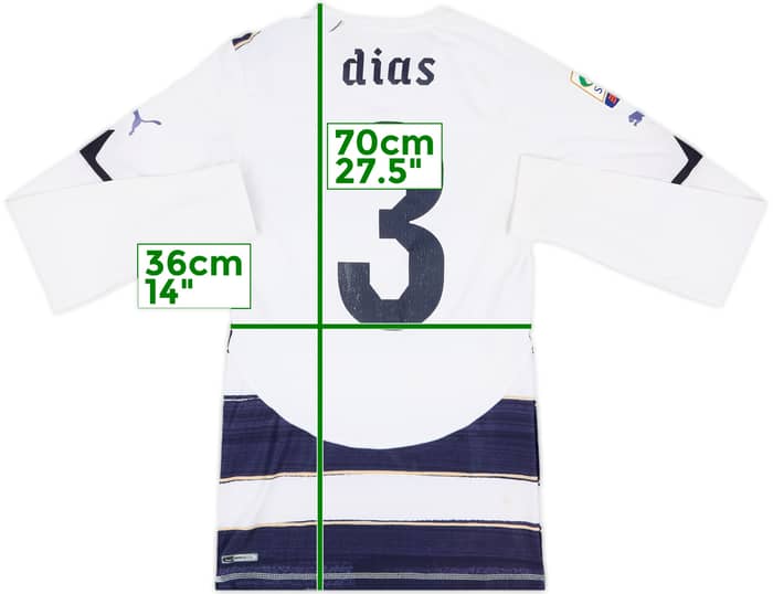 2010-11 Lazio Match Issue Third L/S Shirt Dias #3