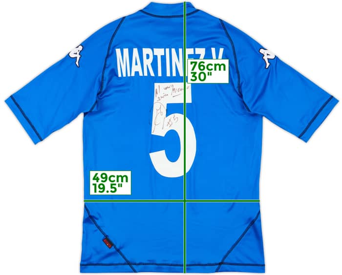 2003-04 Brescia Signed Home Shirt Martinez V. #5 - 8/10 - (L)