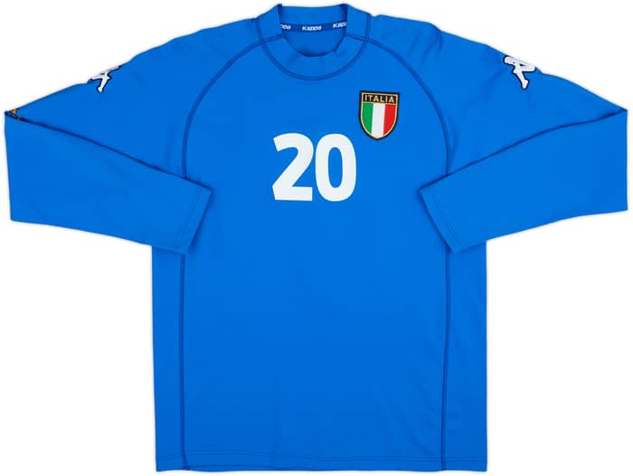 2000-01 Italy Home L/S Shirt Totti #20 - 10/10 - (L)