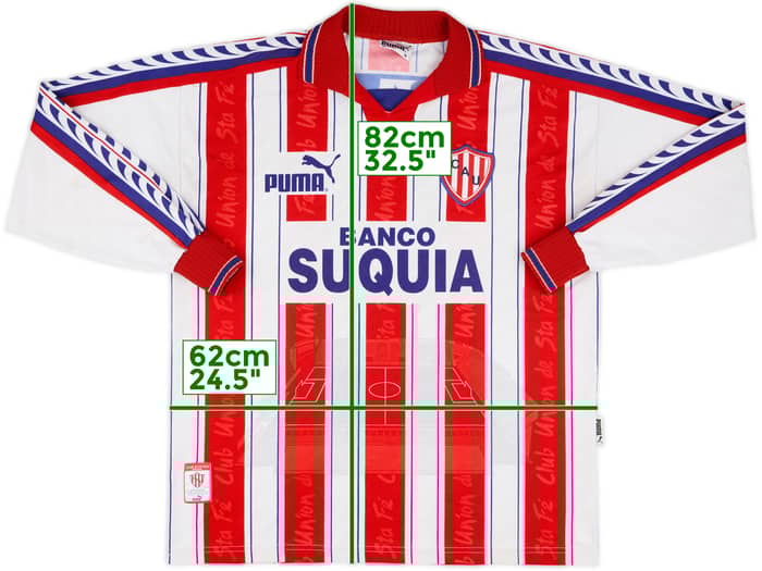 1997-98 Union de Santa Fe Home L/S Shirt #8 - 5/10 - (XL)